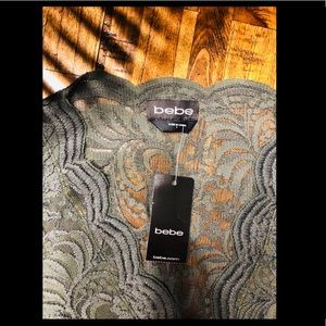 BEBE  Cap Sleeve Lace Bodysuit